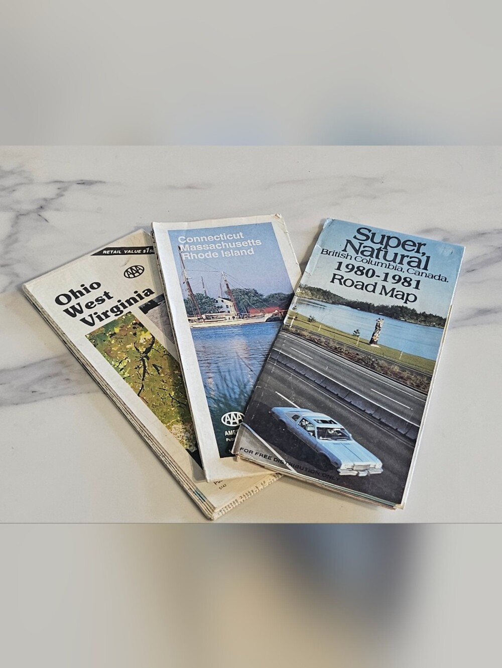Vintage AAA Road Map Bundle- California,